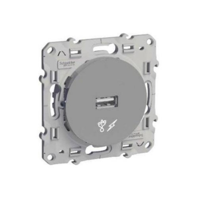 РОЗЕТКА USB, одиночный разъем, АЛЮМИНИЙ ODACE Schneider Electric купить в Минске по низкой цене с доставкой