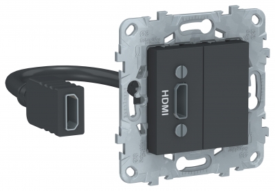 Розетка HDMI, антрацит UNICA NEW Schneider Electric купить в Минске с доставкой